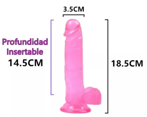 JUGUETES - DILDO CONSOLADOR GRANDE VENTOSA PINK