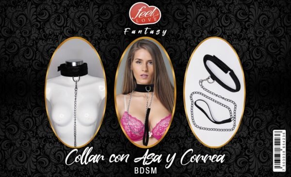 JUGUETES - FEEL LOVE FANTASY - COLLAR CON ASA Y CADENA