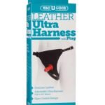 JUGUETES - VAC U LOCK LEATHER ULTRA HARNESS WITH PLUG